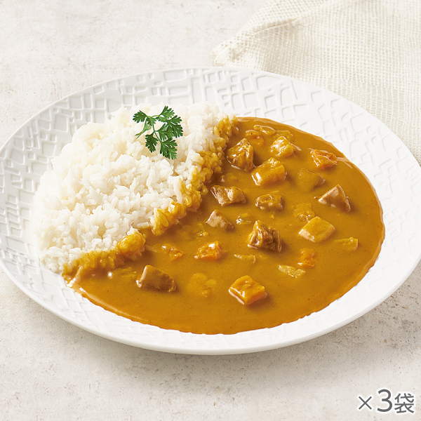 <!--ノンオイル調理 黄色いビーフカレー 3袋* -->