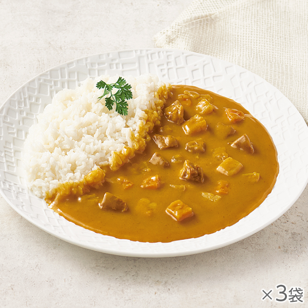 <!--ノンオイル調理 黄色いビーフカレー 3袋* -->