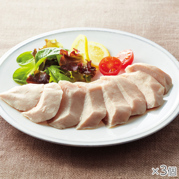 <!--蒸し鶏のガーリック風味3個* -->