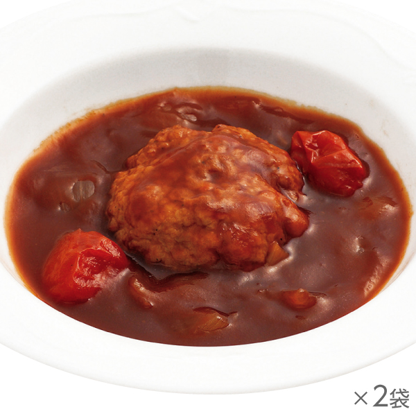 <!--越後もちぶたのハンバーグ トマト煮込み 2袋* -->
