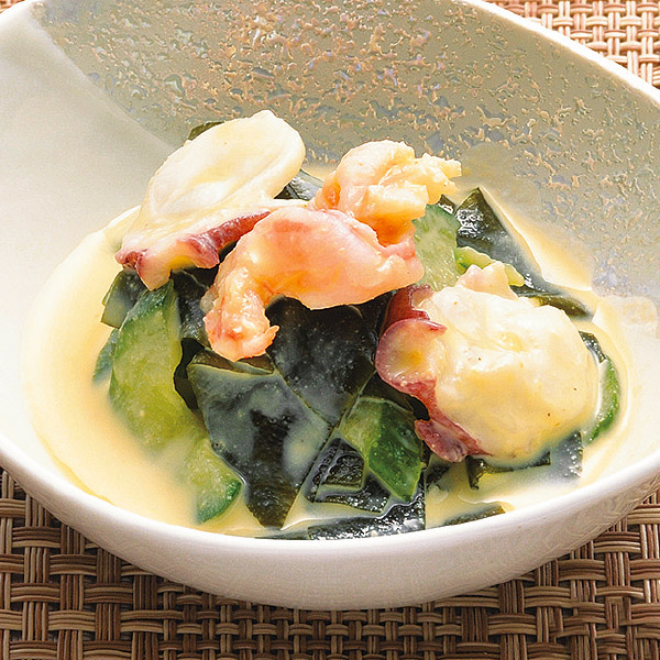 <!--【限定】和膳真ダコとエビの黄身酢和え* -->