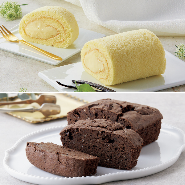 米粉ロールケーキ&ガトーショコラセット* 
