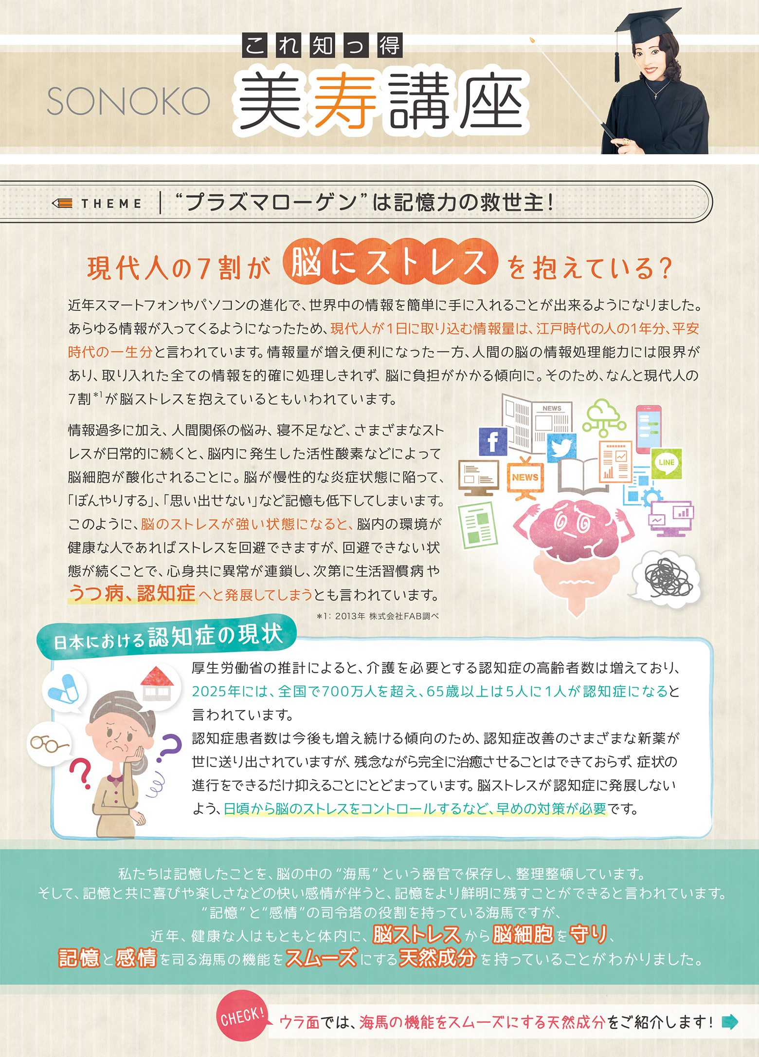 プラズマローゲンは記憶力の救世主！