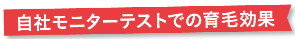 自社モニターテストでの育毛効果