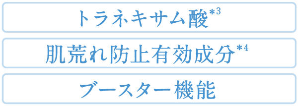 トラネキサム酸 肌荒れ防止有効成分 ブースター機能