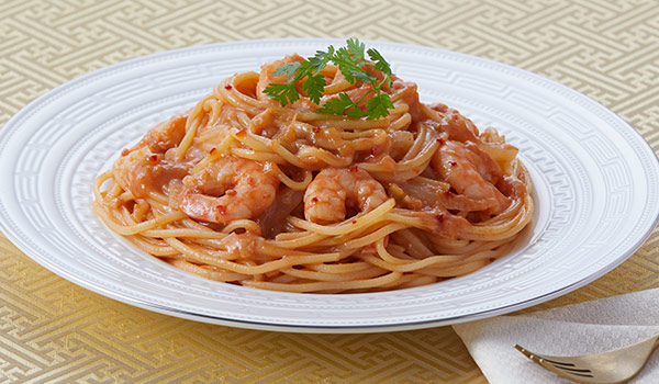 ピリ辛海老チリパスタ