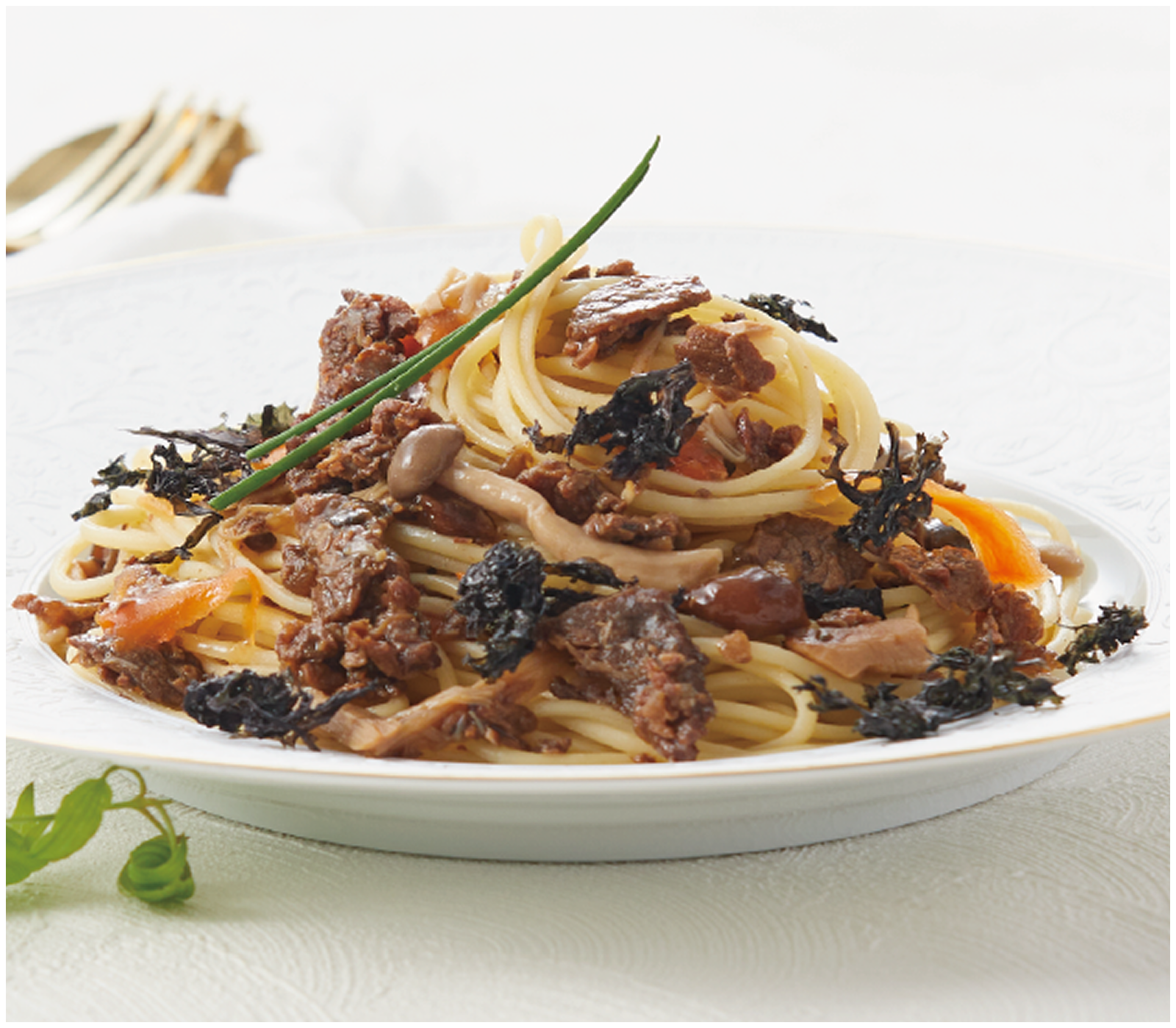 黒毛和牛と実山椒の和風パスタ