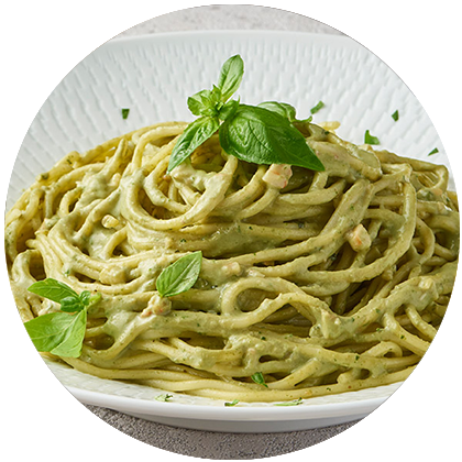 海老と香りバジルクリームパスタソース