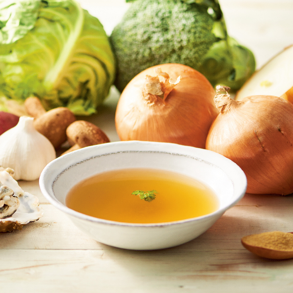 淡路島玉葱と国産野菜のだしスープ